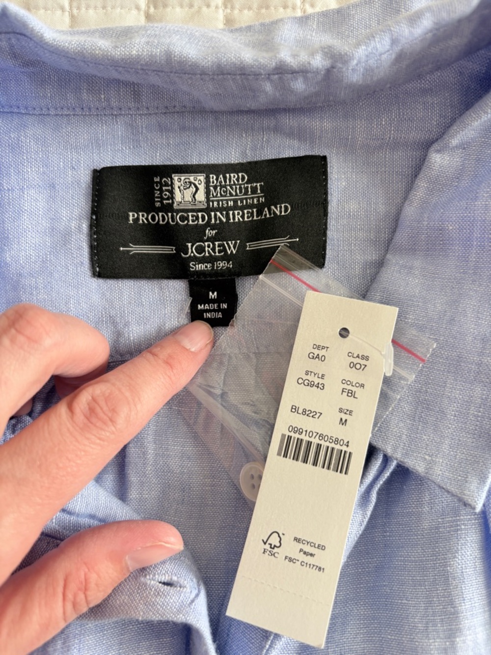 J. Crew New Capitaine shirt in Baird McNutt Irish linen - Picture 4 of 7
